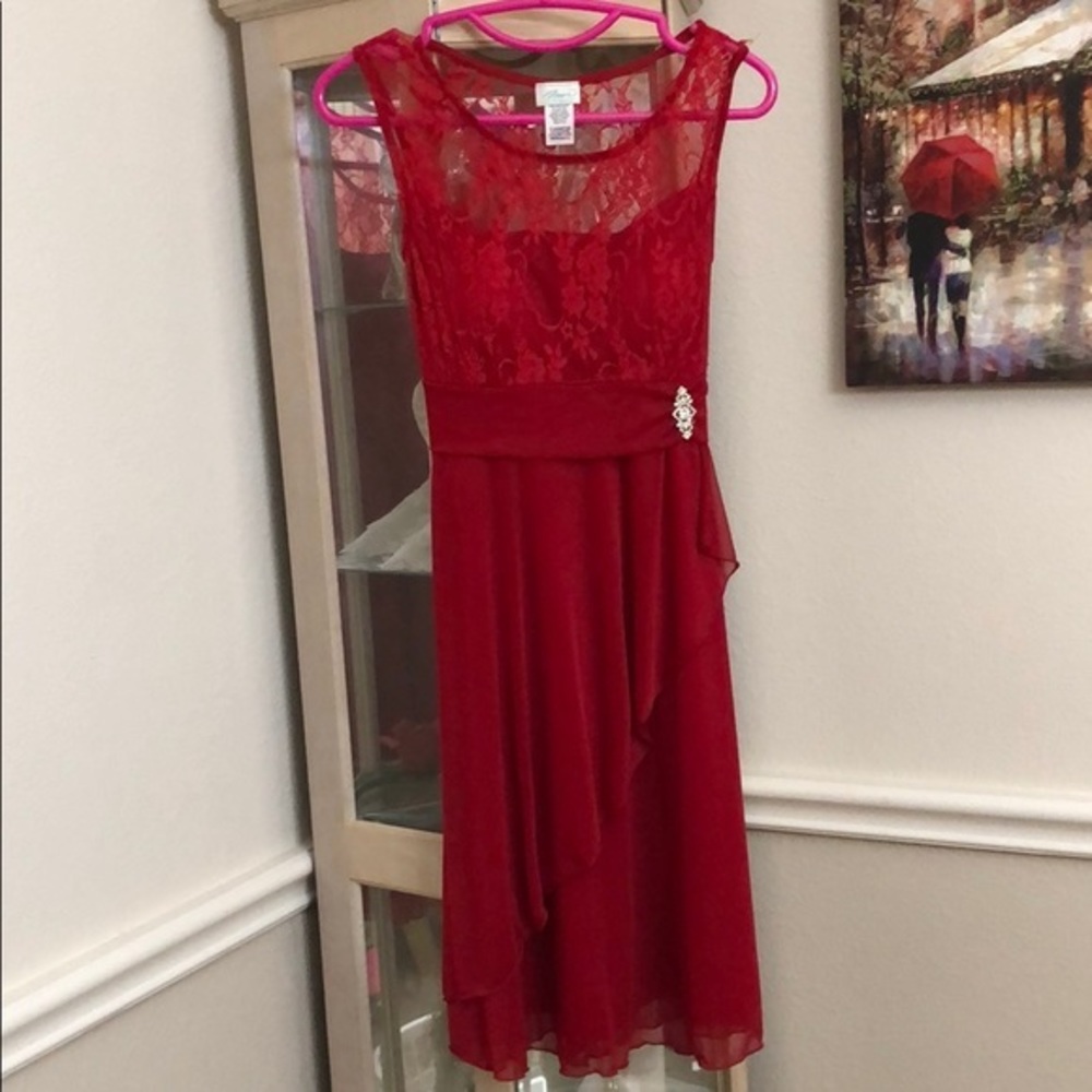 🌺Beautiful fully lined red dress Size M